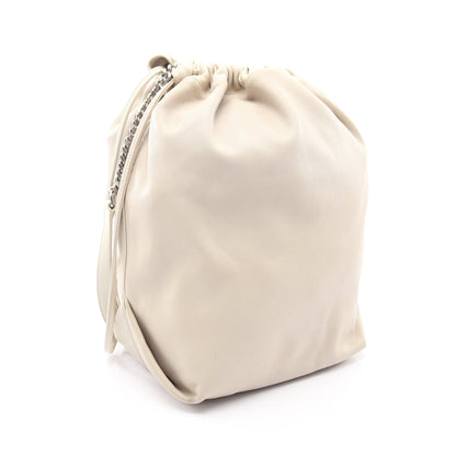 TEDDY テディ ポーチ付き 巾着 チェーンショルダーバッグ レザー アイボリー サンローランパリ バッグ SAINT LAURENT PARIS