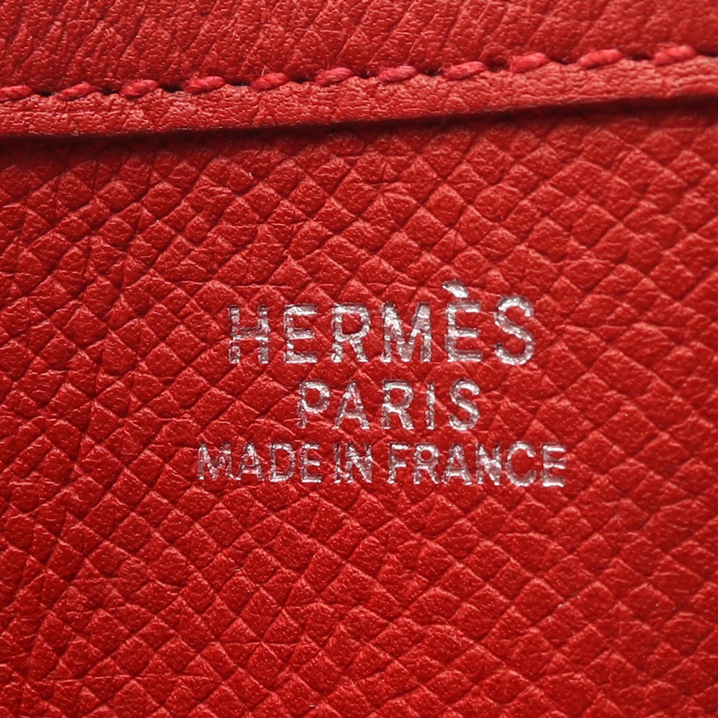 エヴリン 2 ドゥ PM ルージュカザック ショルダーバッグ ヴォーエプソン レッド シルバー金具 エルメス バッグ HERMES