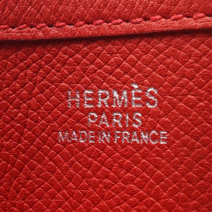 エヴリン 2 ドゥ PM ルージュカザック ショルダーバッグ ヴォーエプソン レッド シルバー金具 エルメス バッグ HERMES