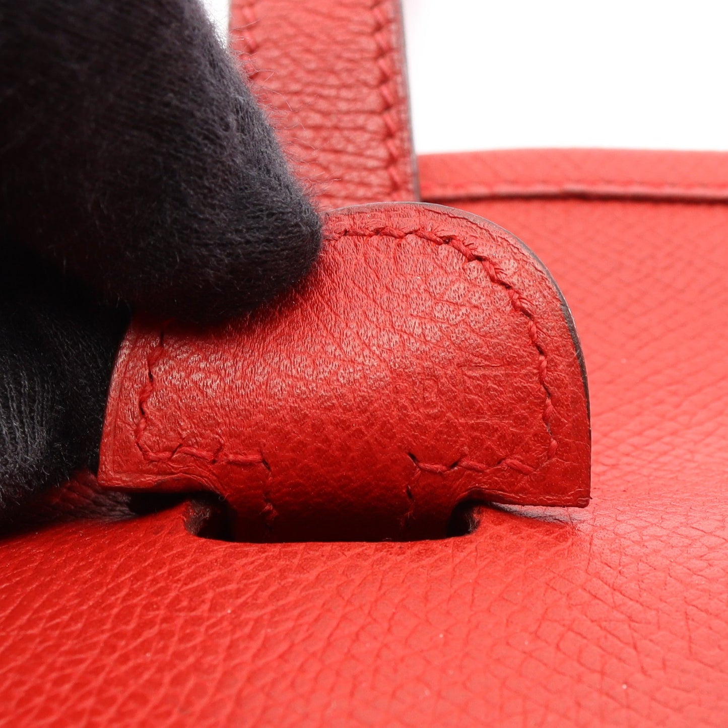 エヴリン 2 ドゥ PM ルージュカザック ショルダーバッグ ヴォーエプソン レッド シルバー金具 エルメス バッグ HERMES
