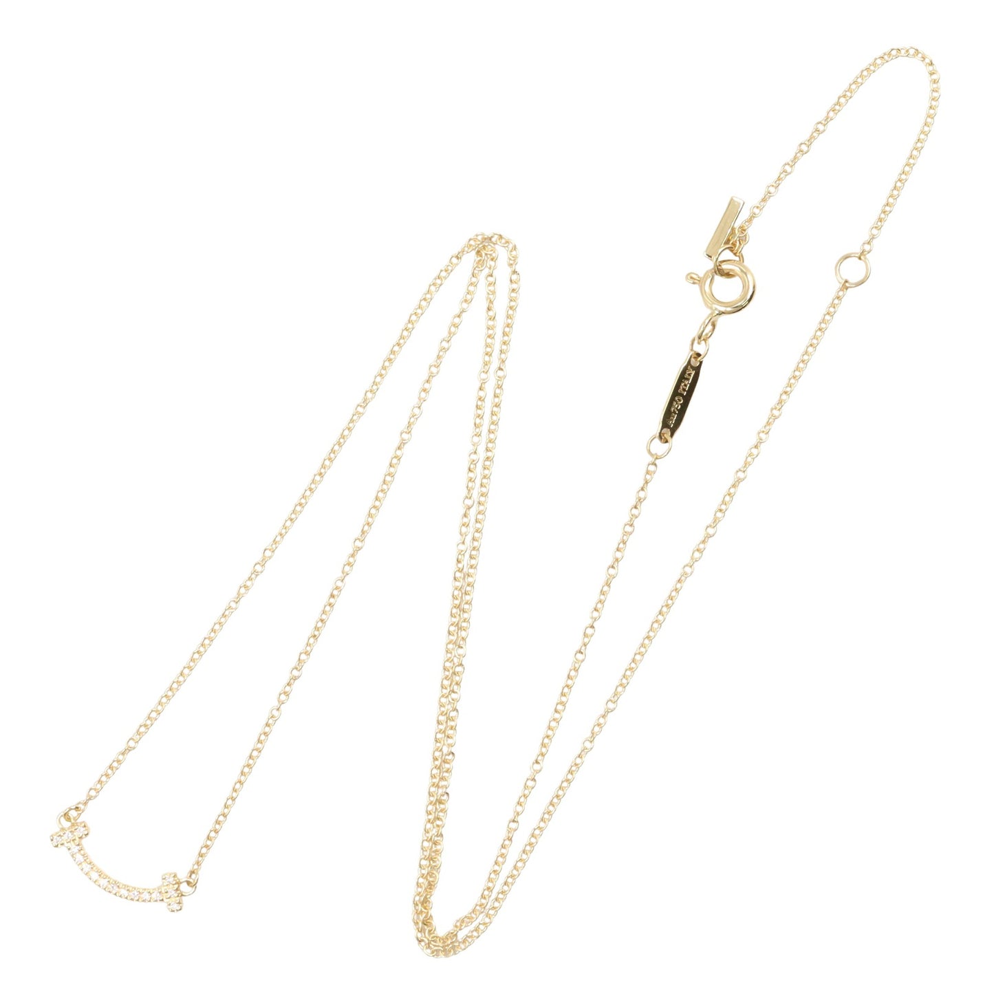 Tスマイル ミニ ダイヤ ネックレス ネックレス K18YG ダイヤモンド イエローゴールド クリア ティファニー アクセサリー TIFFANY & Co.