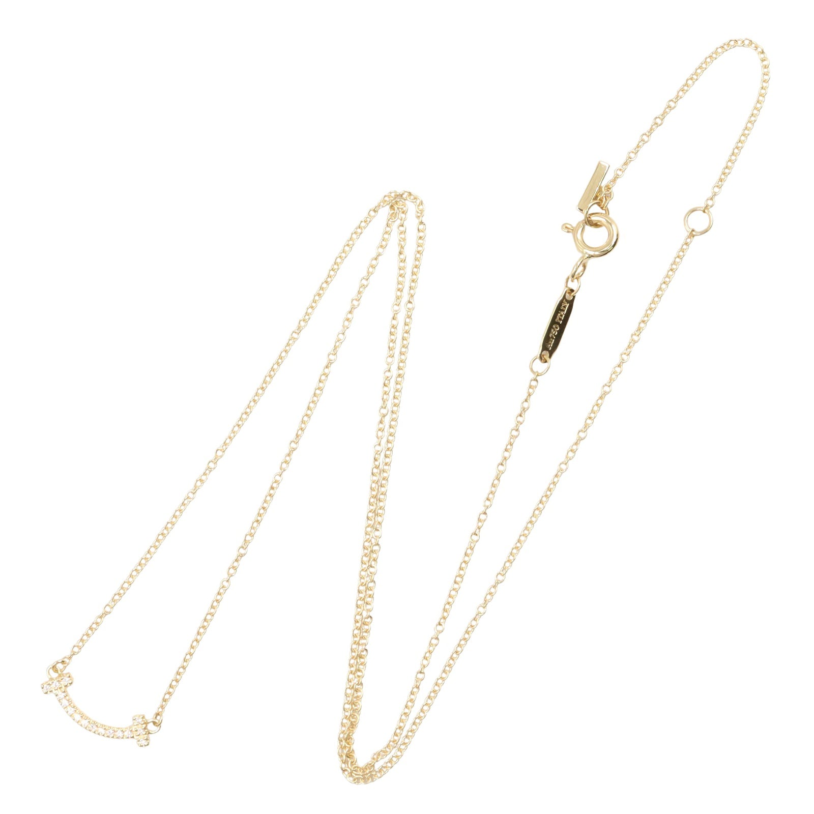 Tスマイル ミニ ダイヤ ネックレス ネックレス K18YG ダイヤモンド イエローゴールド クリア ティファニー アクセサリー TIFFANY & Co.