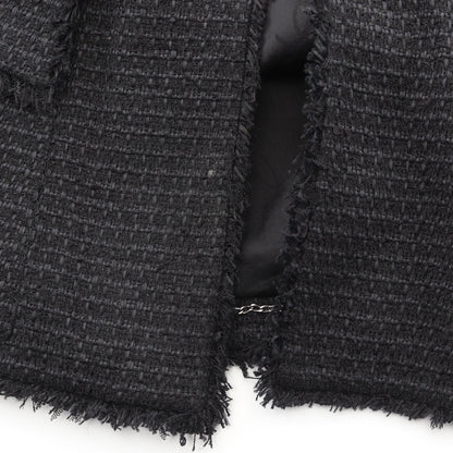 ココマークボタン ツイード ジャケット ナイロン コットン ブラック 09P シャネル