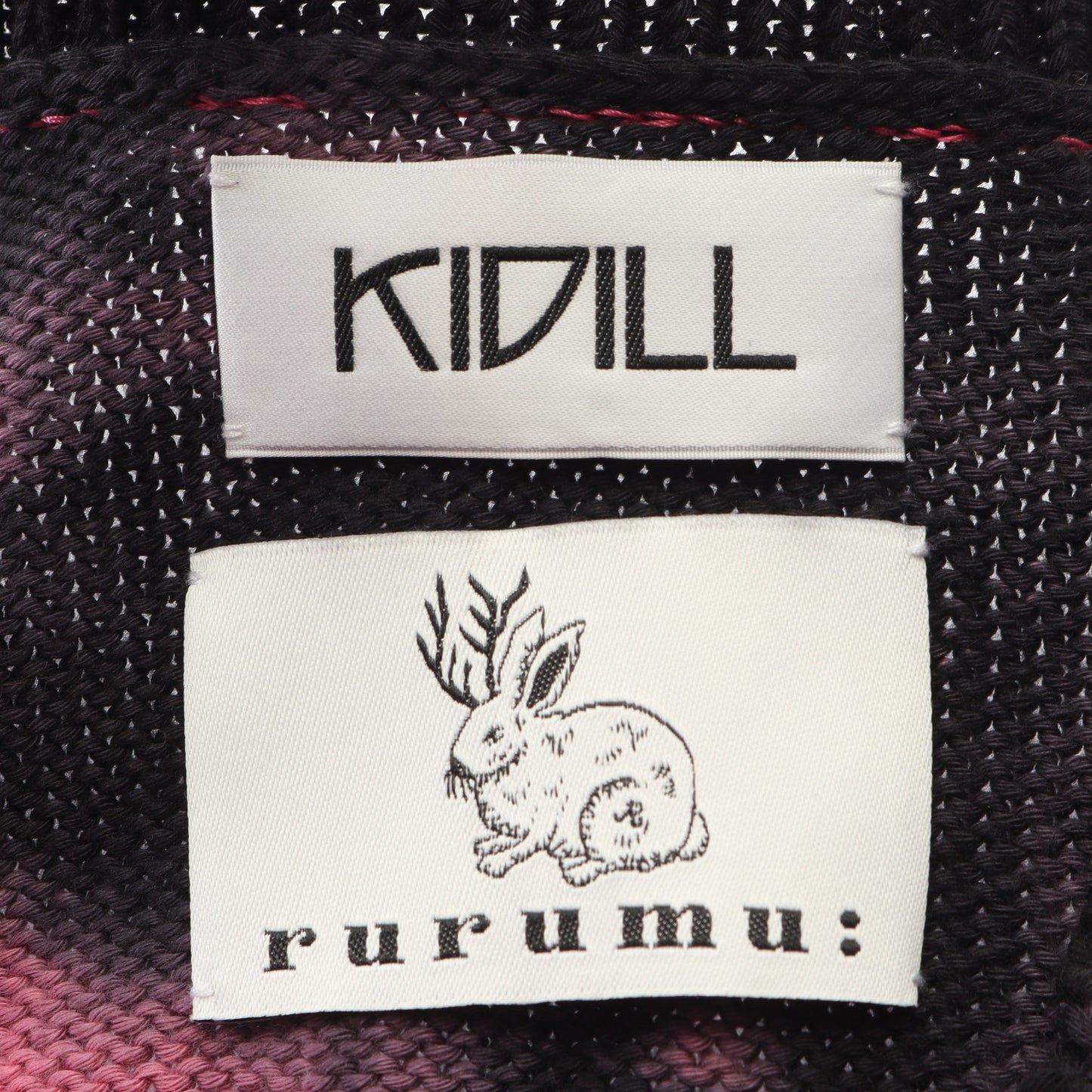 KIDILL × rurumu タイダイ ベスト コットン ピンク ブラック キディル