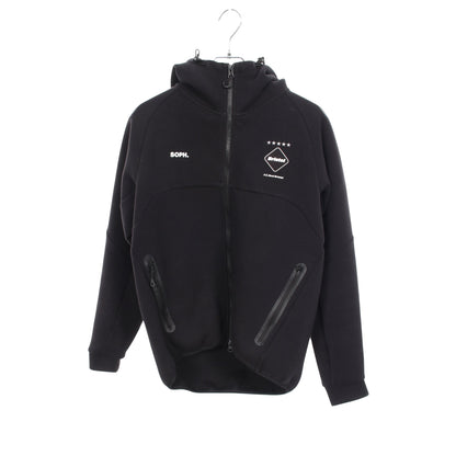 TECH KNIT HOODIE ジップアップパーカー コットン ブラック エフシーレアルブリストル
