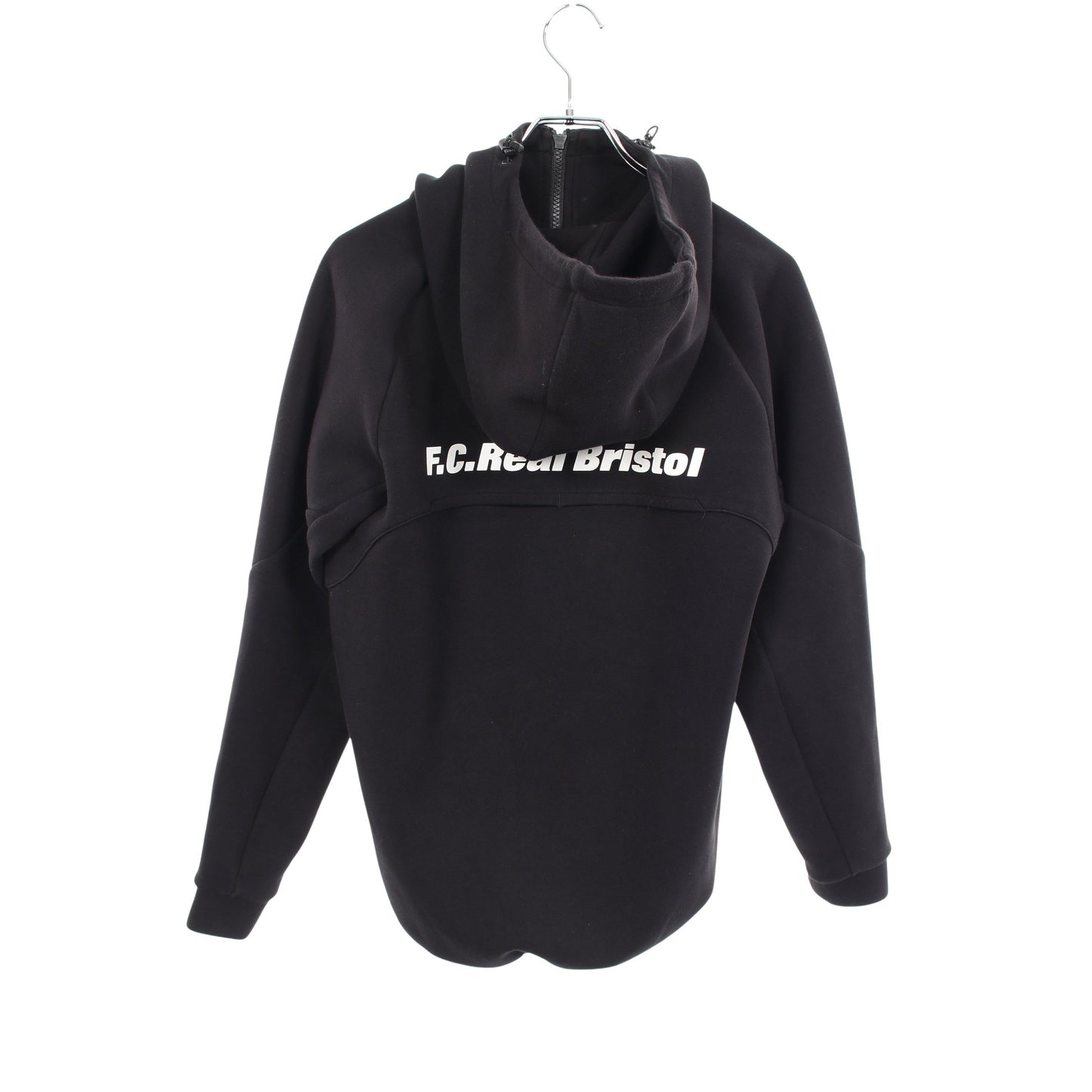 TECH KNIT HOODIE ジップアップパーカー コットン ブラック エフシーレアルブリストル