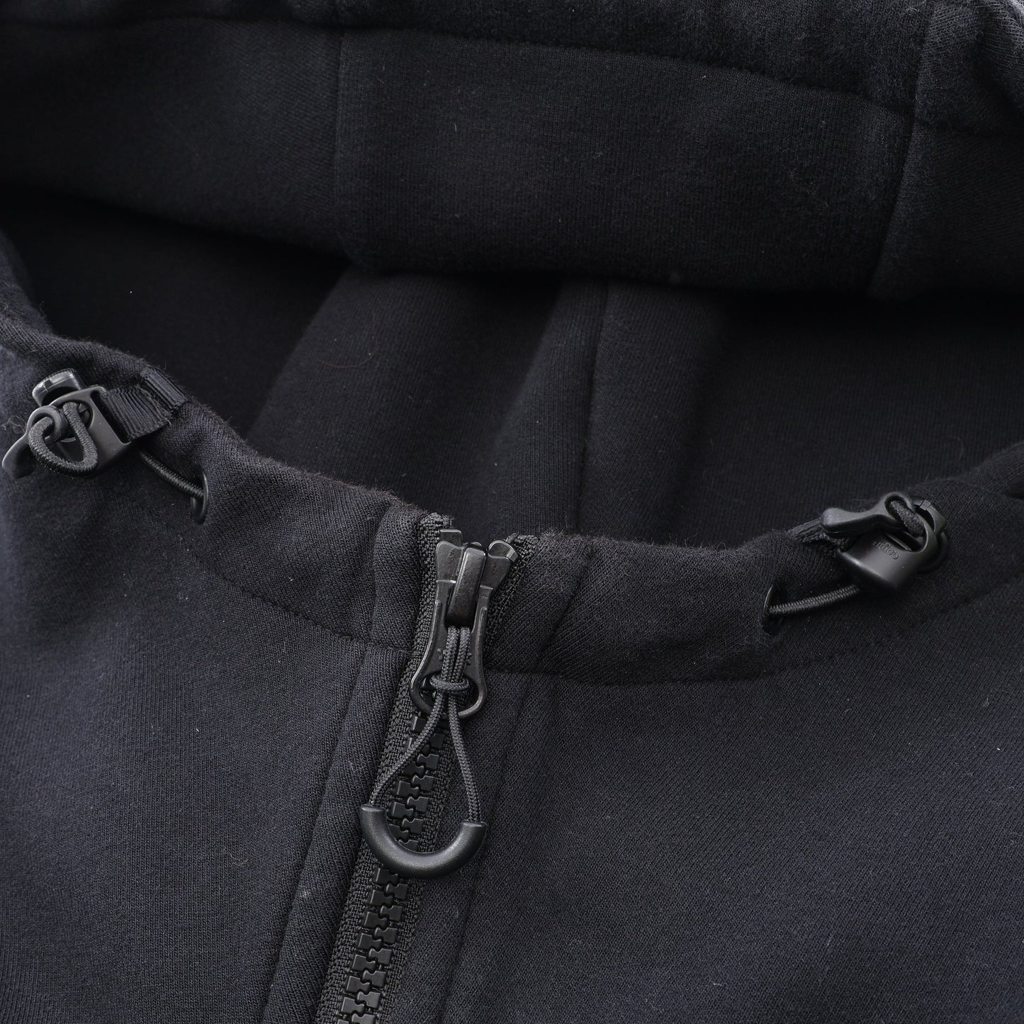 TECH KNIT HOODIE ジップアップパーカー コットン ブラック エフシーレアルブリストル