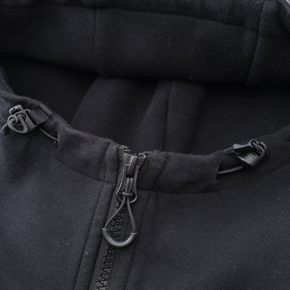 TECH KNIT HOODIE ジップアップパーカー コットン ブラック エフシーレアルブリストル