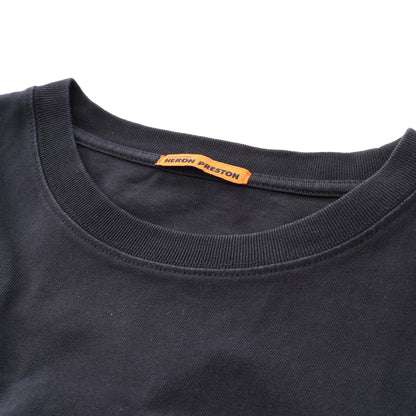 NASA刺繍 長袖Tシャツ コットン ブラック ヘロンプレストン