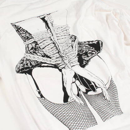 バックプリント ワッペン 長袖Tシャツ コットン ホワイト キディル