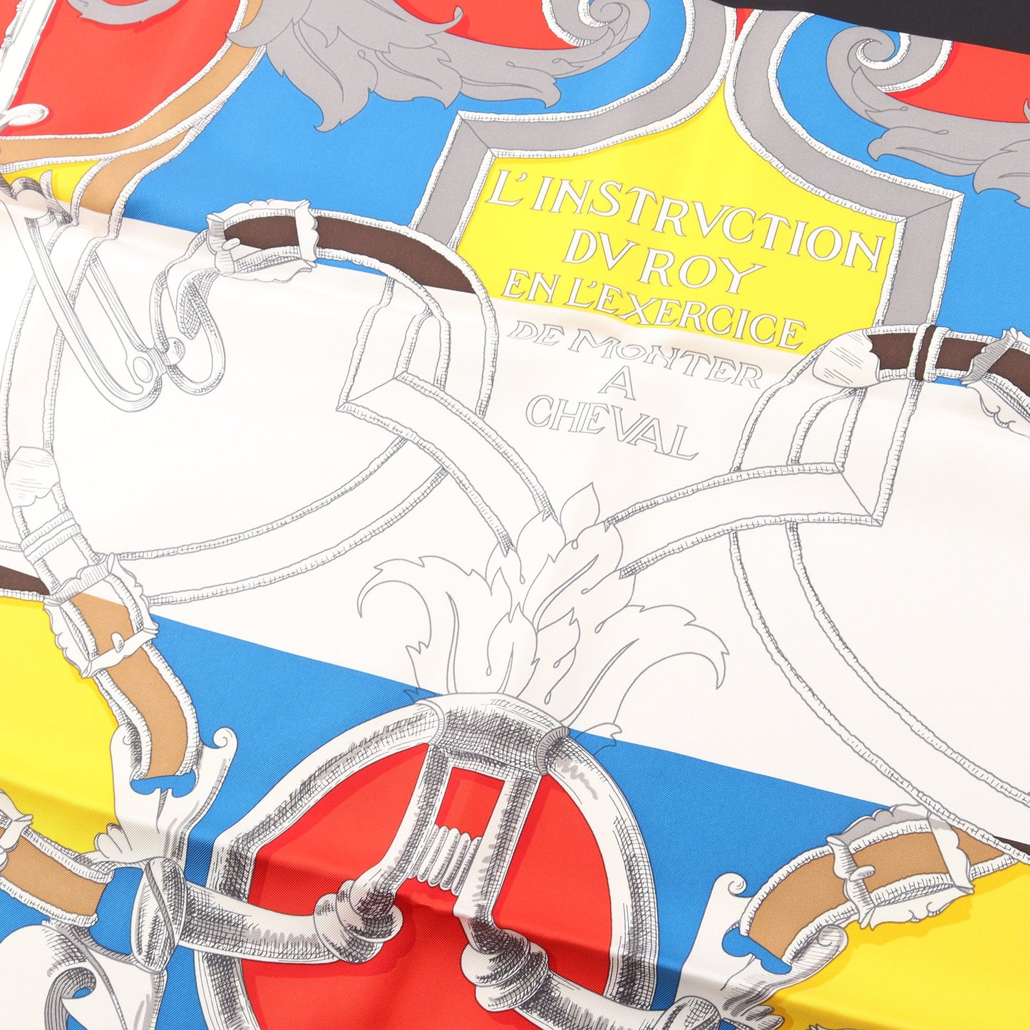 カレ90 L'Instruction du Roy スカーフ シルク ブラック マルチカラー エルメス 財布・小物 HERMES