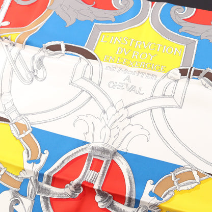 カレ90 L'Instruction du Roy スカーフ シルク ブラック マルチカラー エルメス 財布・小物 HERMES