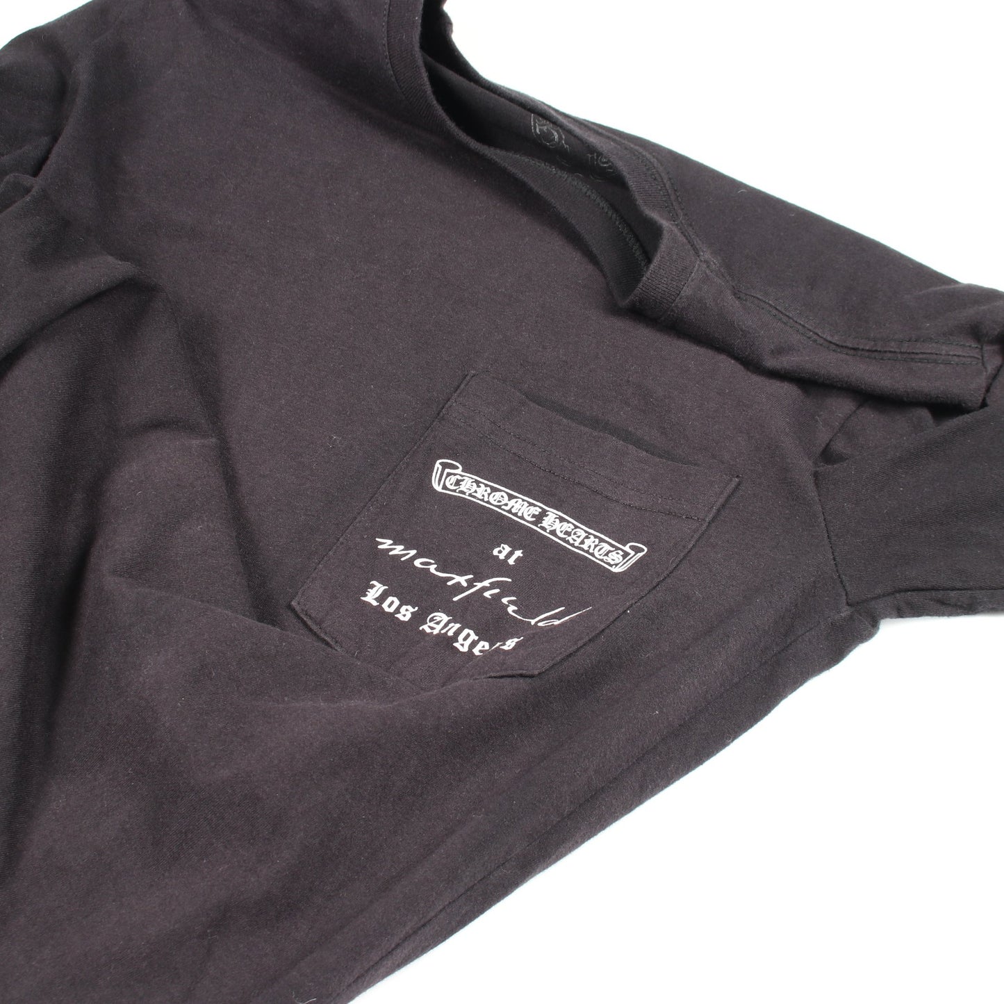 ダガー バックプリント ポケット付き 長袖Tシャツ コットン ブラック クロムハーツ
