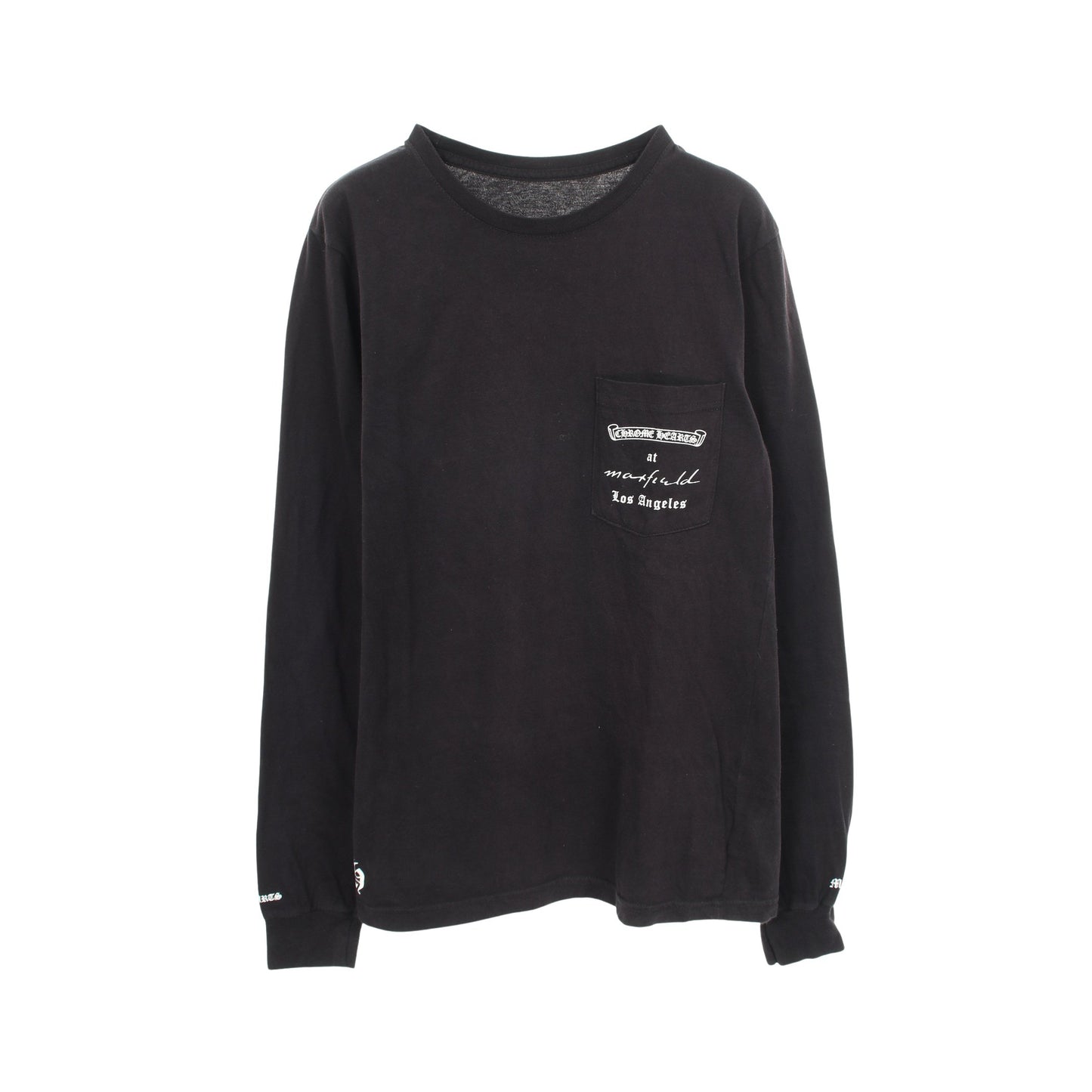 ダガー バックプリント ポケット付き 長袖Tシャツ コットン ブラック クロムハーツ