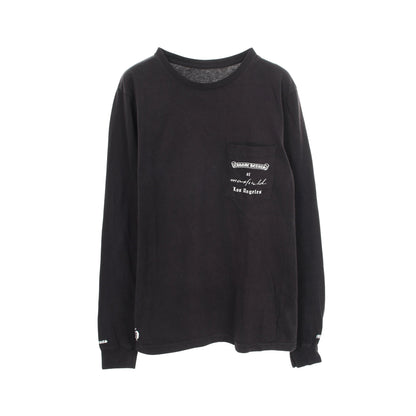 ダガー バックプリント ポケット付き 長袖Tシャツ コットン ブラック クロムハーツ