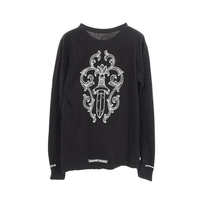 ダガー バックプリント ポケット付き 長袖Tシャツ コットン ブラック クロムハーツ