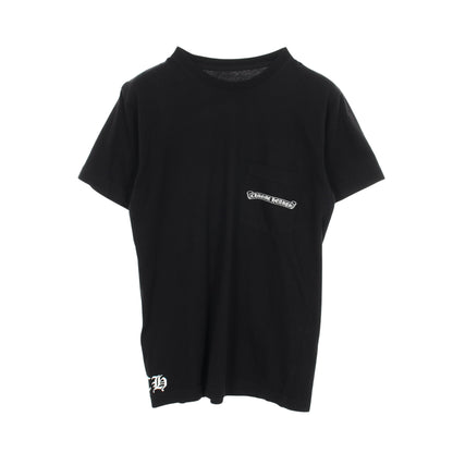 アーチロゴ バックプリント ポケット付き 半袖Tシャツ コットン ブラック クロムハーツ