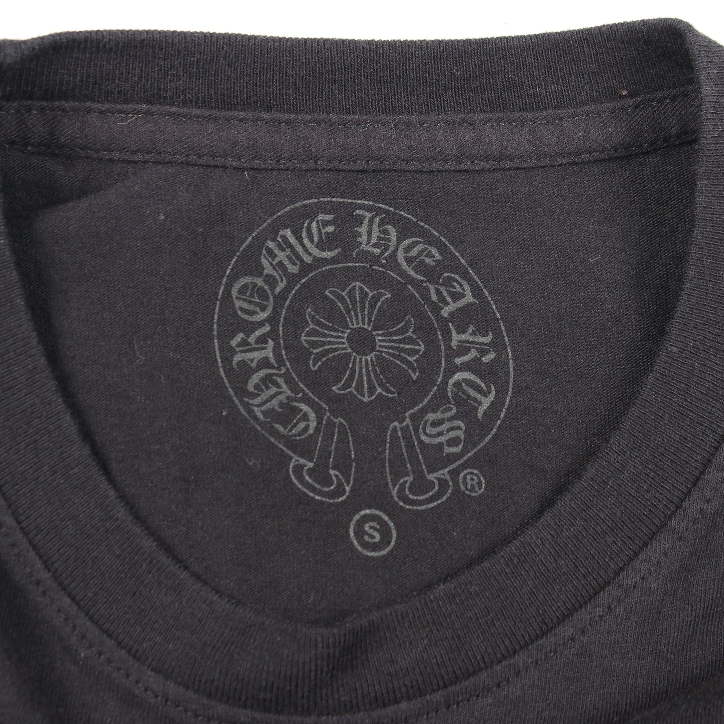 アーチロゴ バックプリント ポケット付き 半袖Tシャツ コットン ブラック クロムハーツ