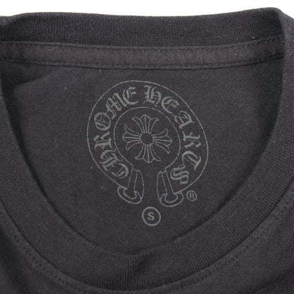 アーチロゴ バックプリント ポケット付き 半袖Tシャツ コットン ブラック クロムハーツ
