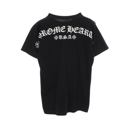 アーチロゴ バックプリント ポケット付き 半袖Tシャツ コットン ブラック クロムハーツ