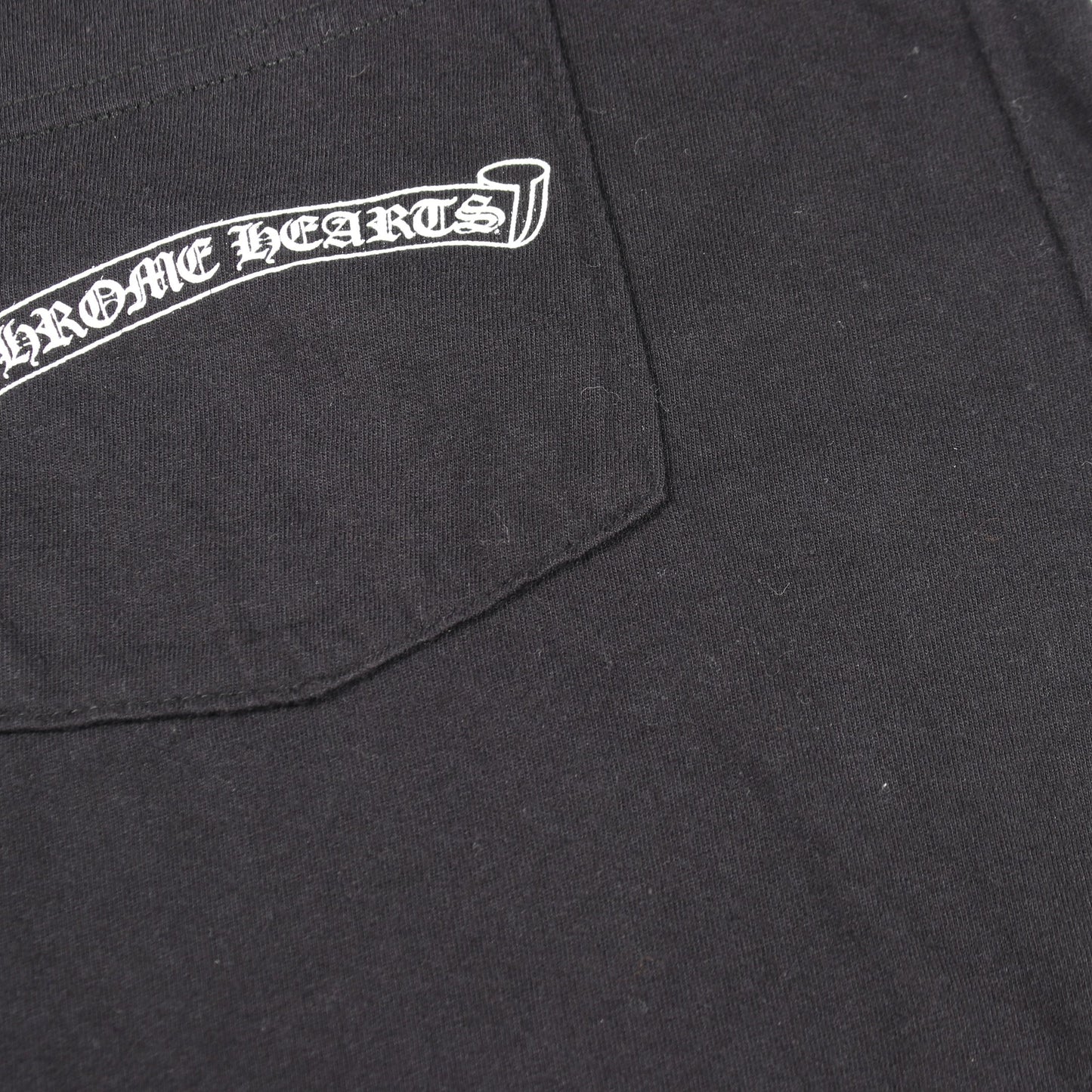 アーチロゴ バックプリント ポケット付き 半袖Tシャツ コットン ブラック クロムハーツ