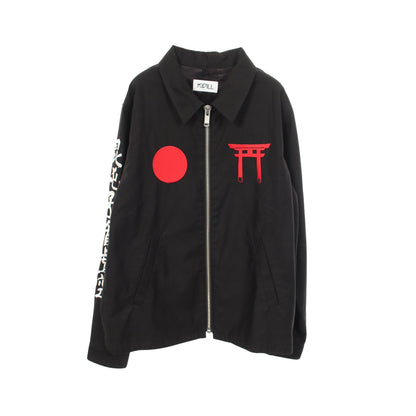 Japanese Chic Vietnam Jacket 刺繍 ジャケット コットン ブラック キディル