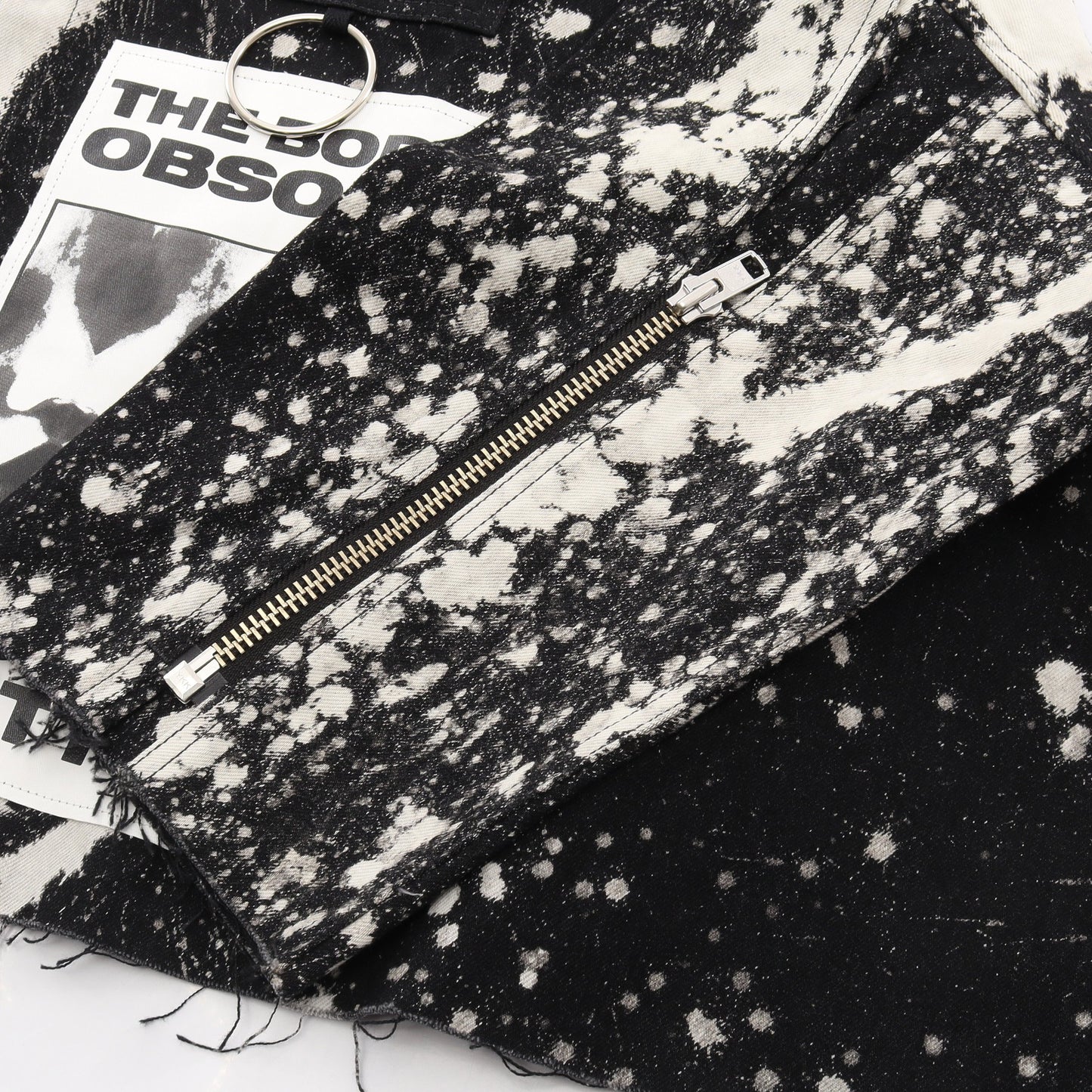 Anarchy Denim Jacket デニムジャケット コットン ブラック ホワイト キディル