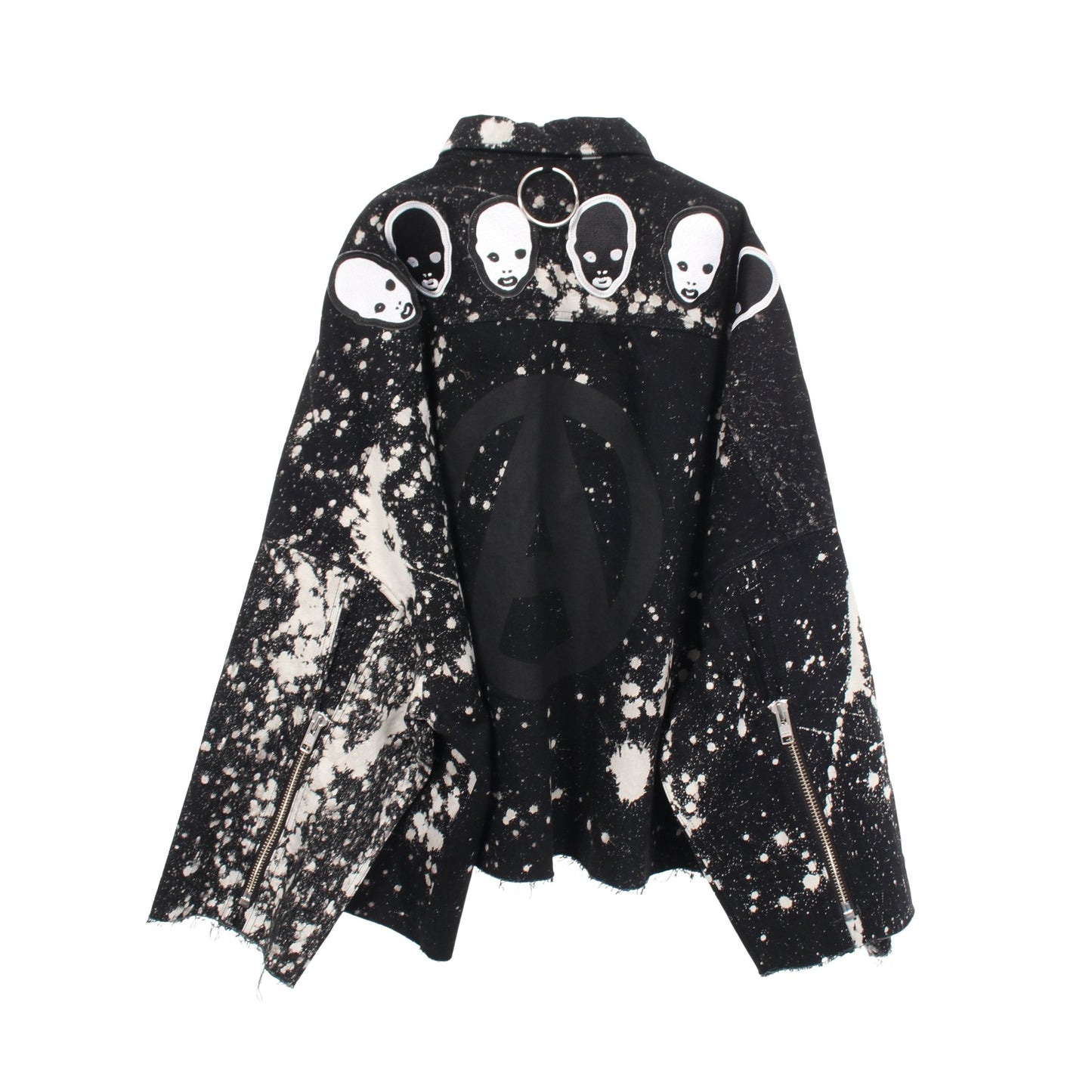 Anarchy Denim Jacket デニムジャケット コットン ブラック ホワイト キディル