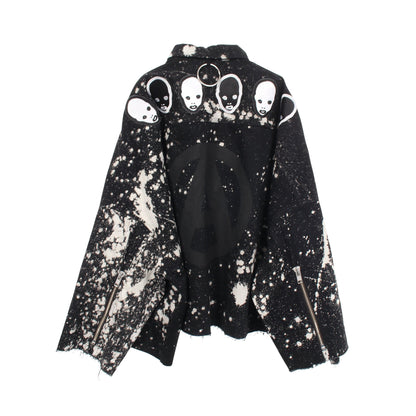 Anarchy Denim Jacket デニムジャケット コットン ブラック ホワイト キディル