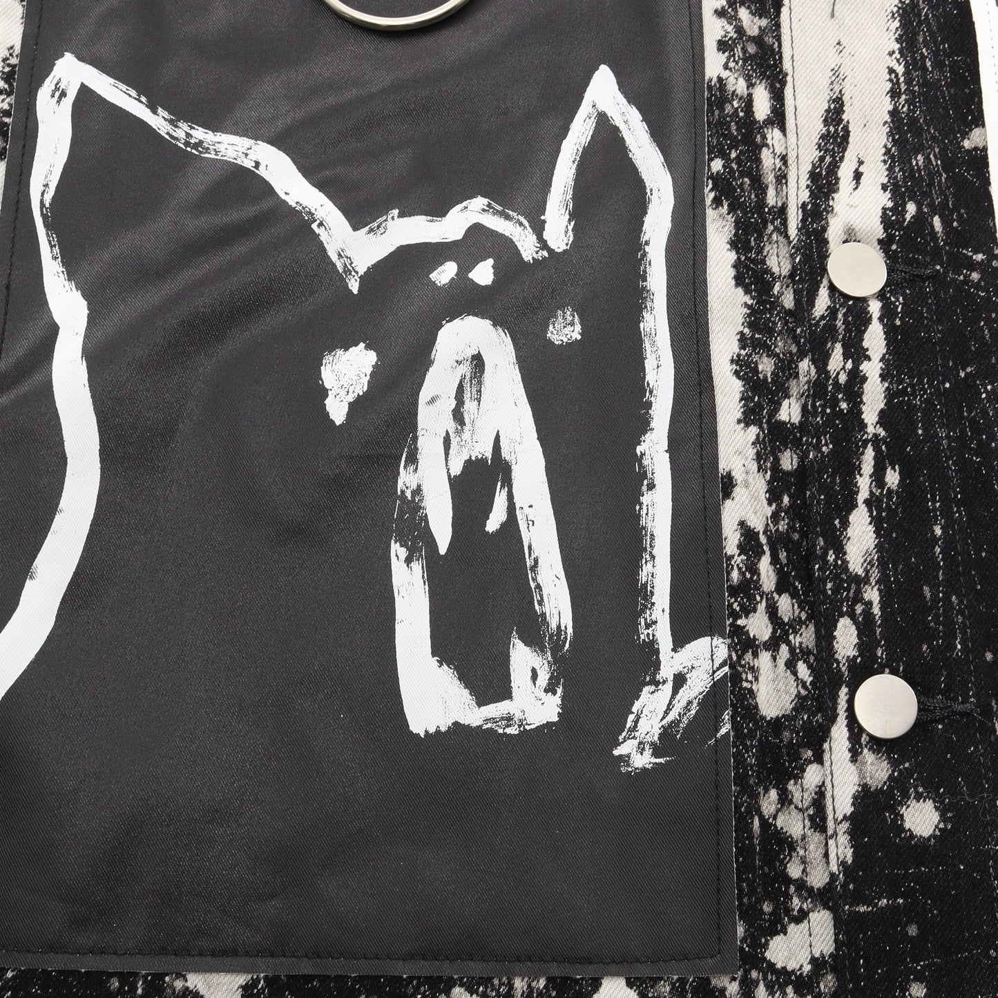 Anarchy Denim Jacket デニムジャケット コットン ブラック ホワイト キディル