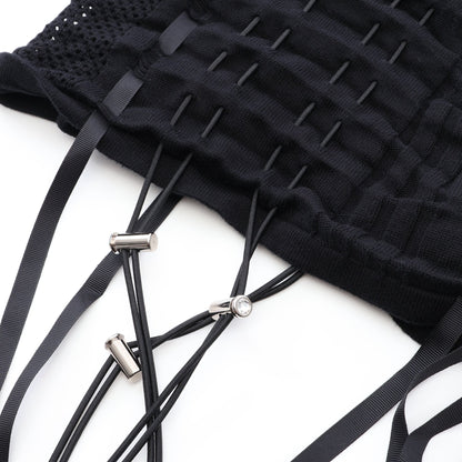 KIDILL × rurumu Drawcord Knit Pullover ニット コットン ブラック キディル