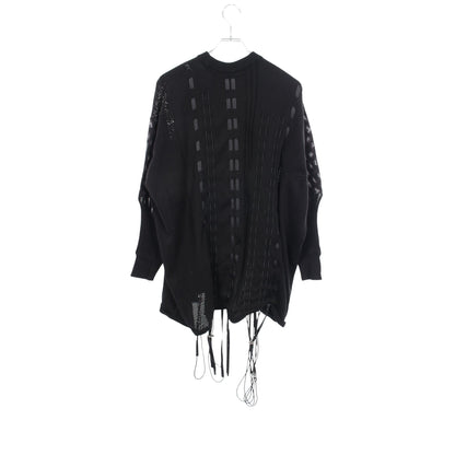 KIDILL × rurumu Drawcord Knit Pullover ニット コットン ブラック キディル