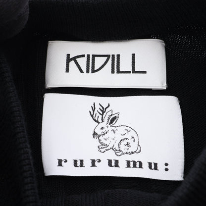KIDILL × rurumu Drawcord Knit Pullover ニット コットン ブラック キディル