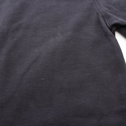 ロゴ刺繍 モックネック 半袖Tシャツ コットン ブラック ヘロンプレストン