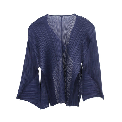 プリーツ カーディガン ネイビー プリーツプリーズ トップス PLEATS PLEASE