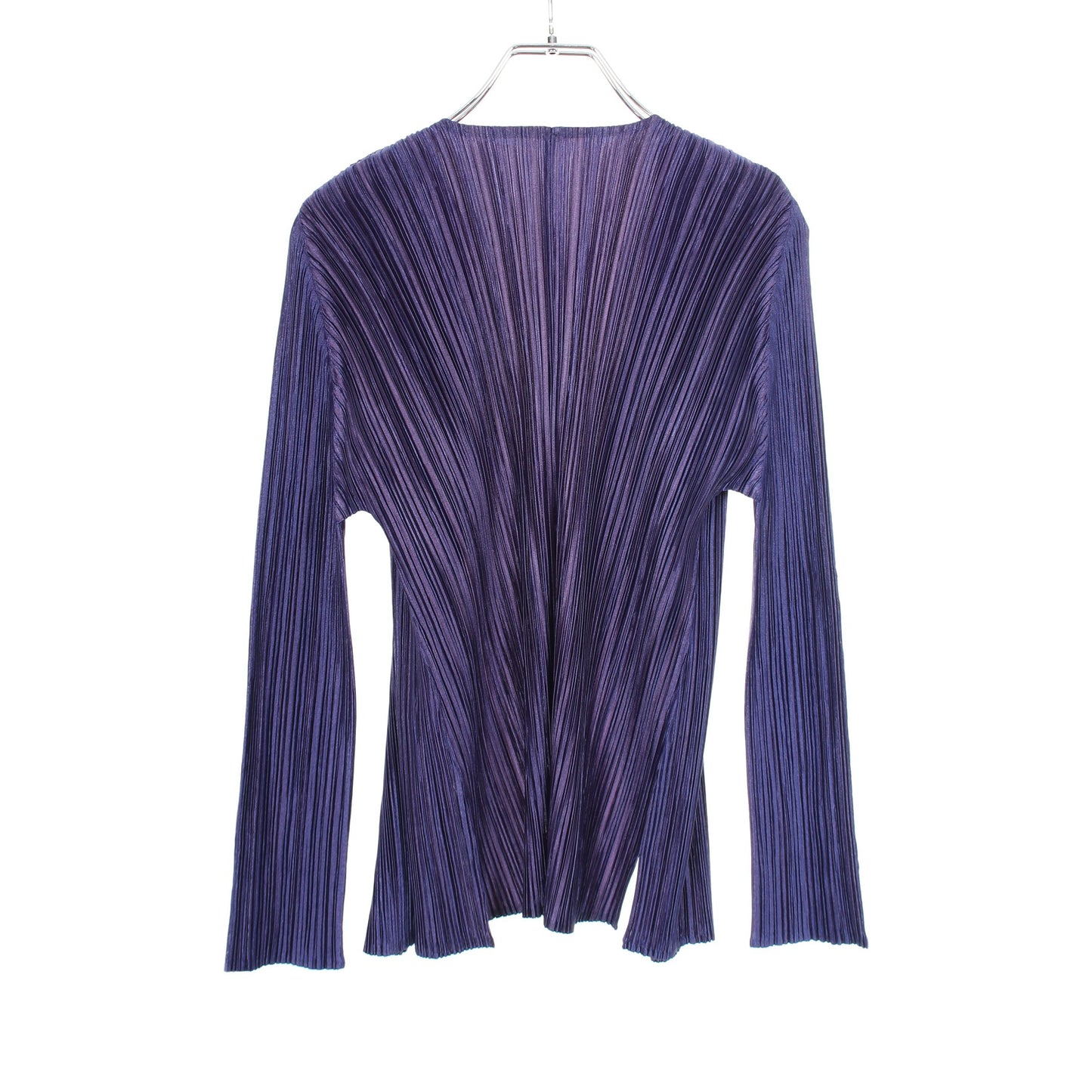 プリーツ カーディガン ネイビー パープル プリーツプリーズ トップス PLEATS PLEASE