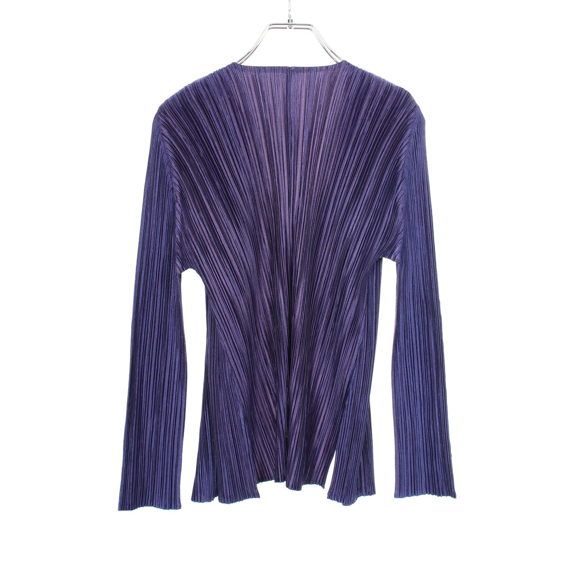 プリーツ カーディガン ネイビー パープル プリーツプリーズ トップス PLEATS PLEASE