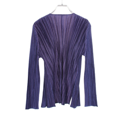 プリーツ カーディガン ネイビー パープル プリーツプリーズ トップス PLEATS PLEASE