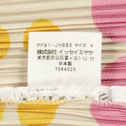 プリーツ ドット柄 ワンピース カーキベージュ マルチカラー プリーツプリーズ ワンピース PLEATS PLEASE