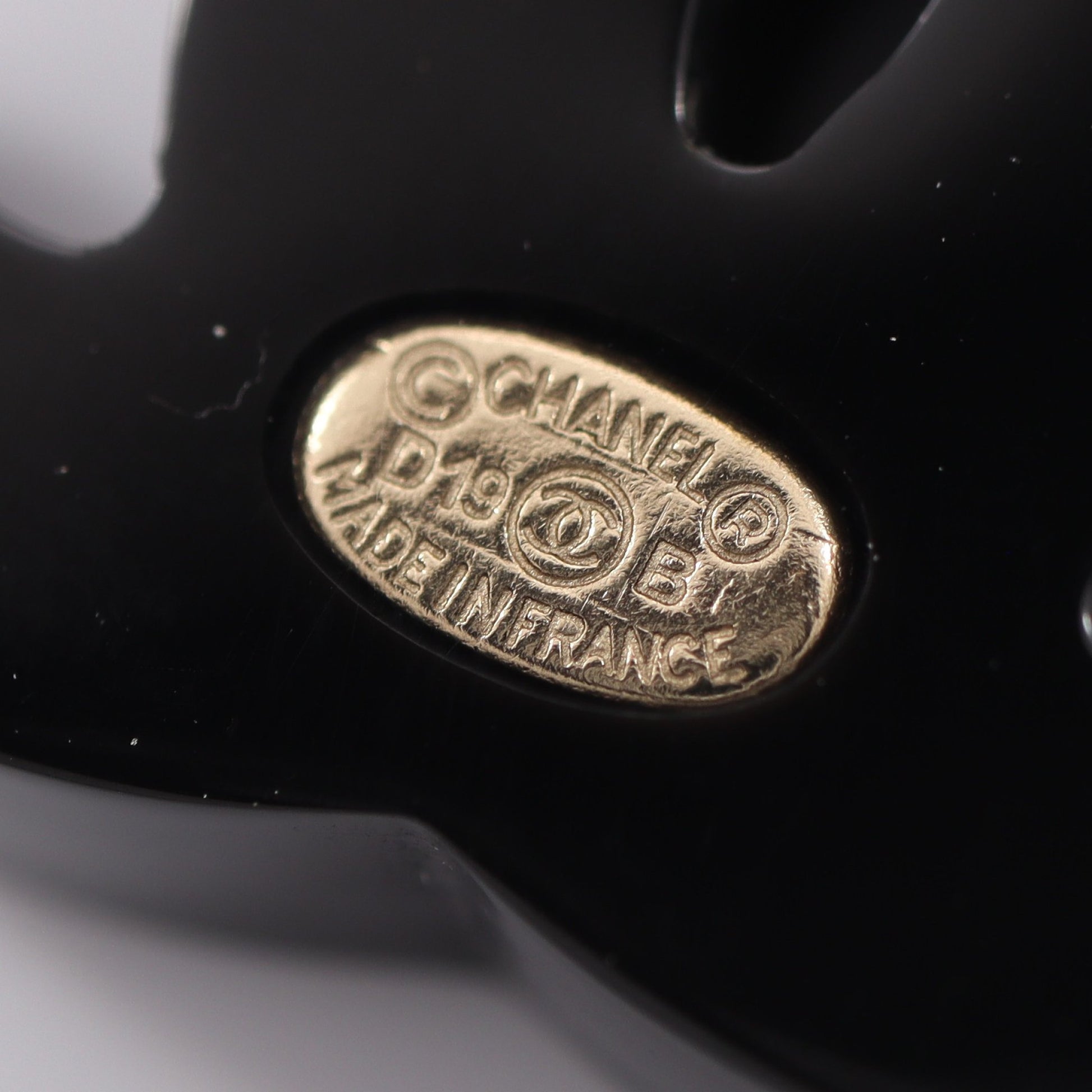 ココマーク ピアス ラインストーン ブラック D19B シャネル アクセサリー CHANEL