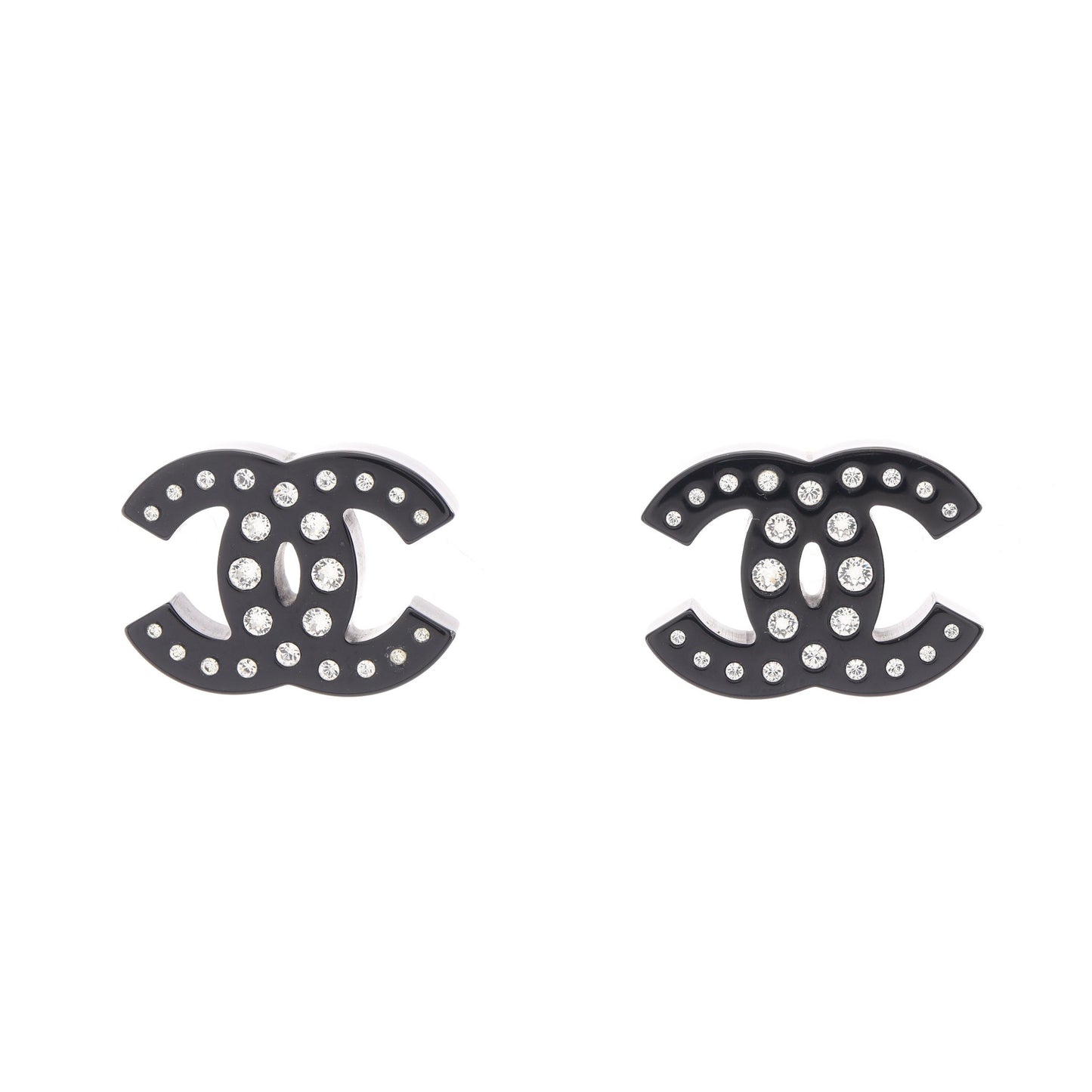 ココマーク ピアス ラインストーン ブラック D19B シャネル アクセサリー CHANEL