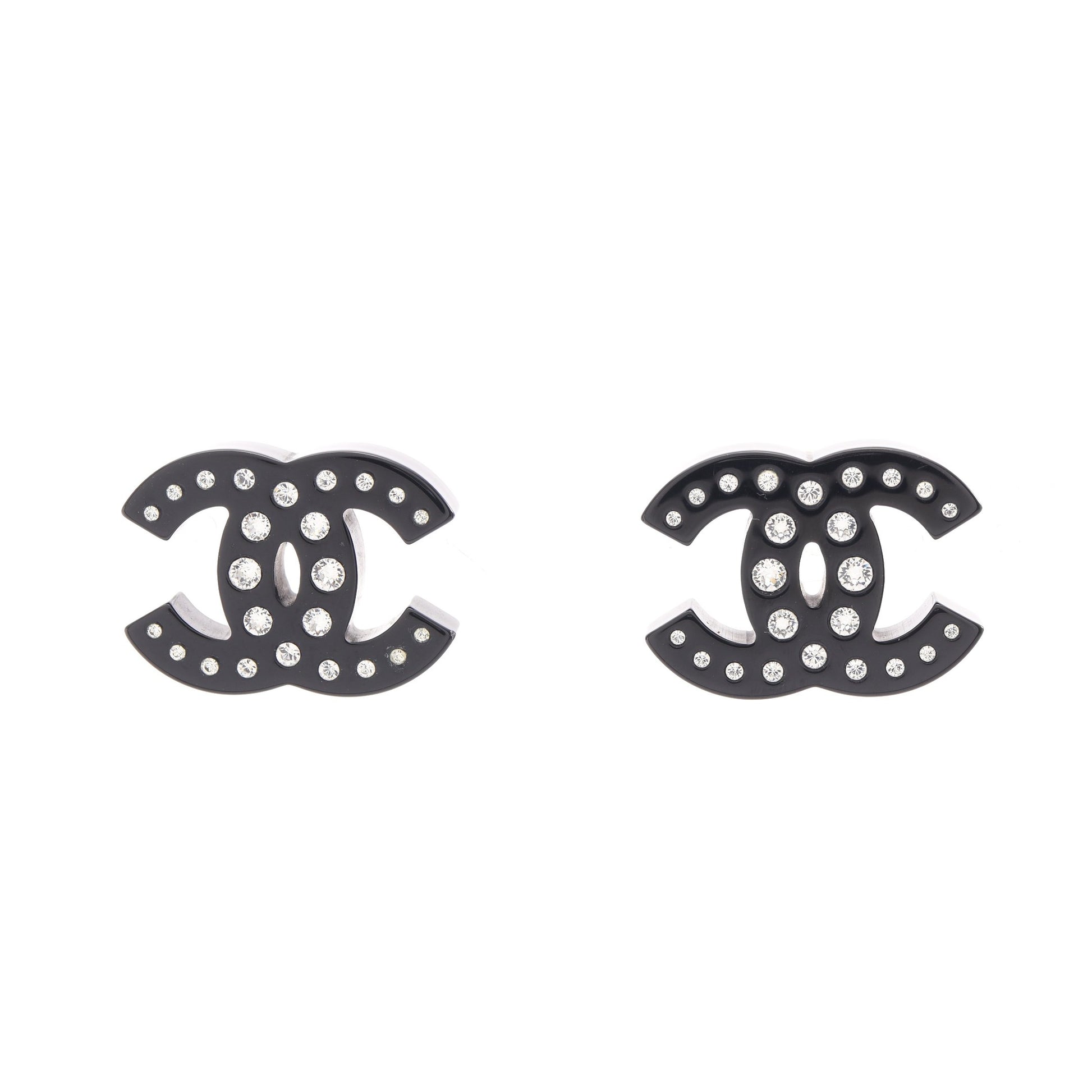 ココマーク ピアス ラインストーン ブラック D19B シャネル アクセサリー CHANEL