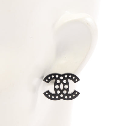 ココマーク ピアス ラインストーン ブラック D19B シャネル アクセサリー CHANEL