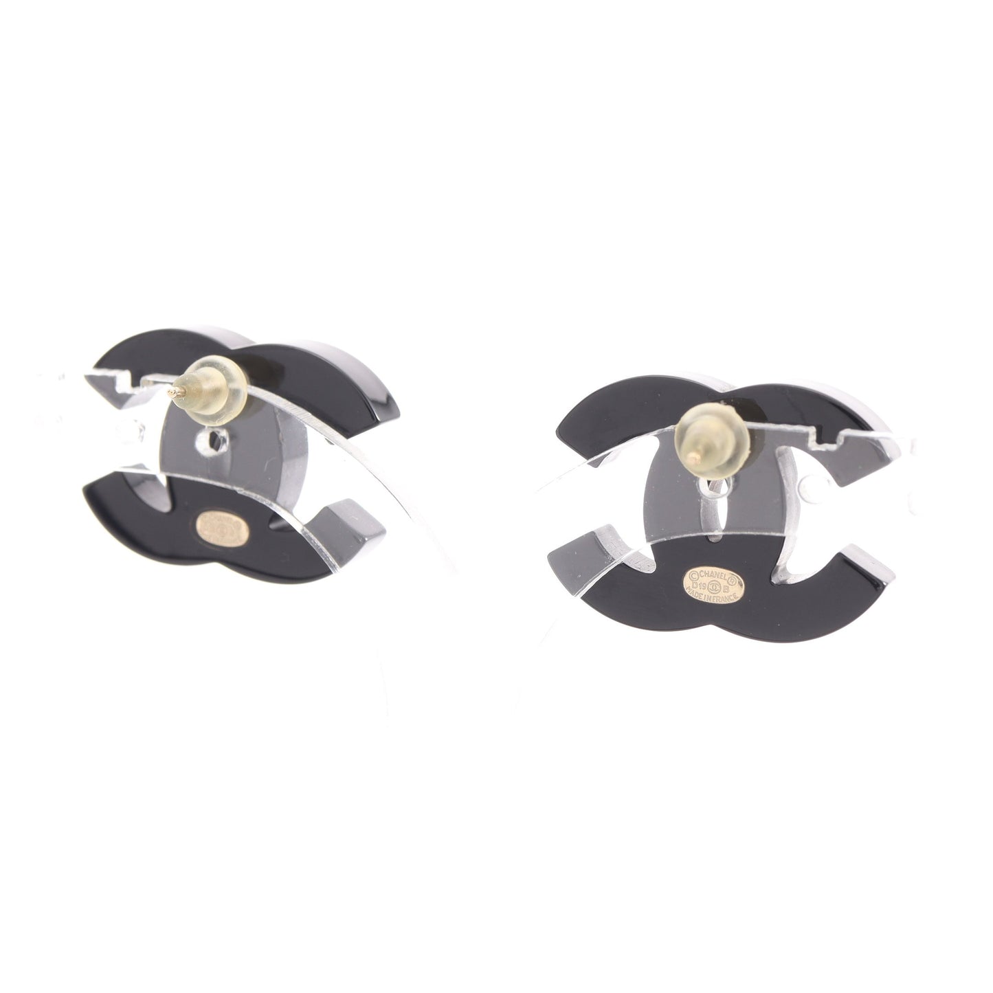 ココマーク ピアス ラインストーン ブラック D19B シャネル アクセサリー CHANEL