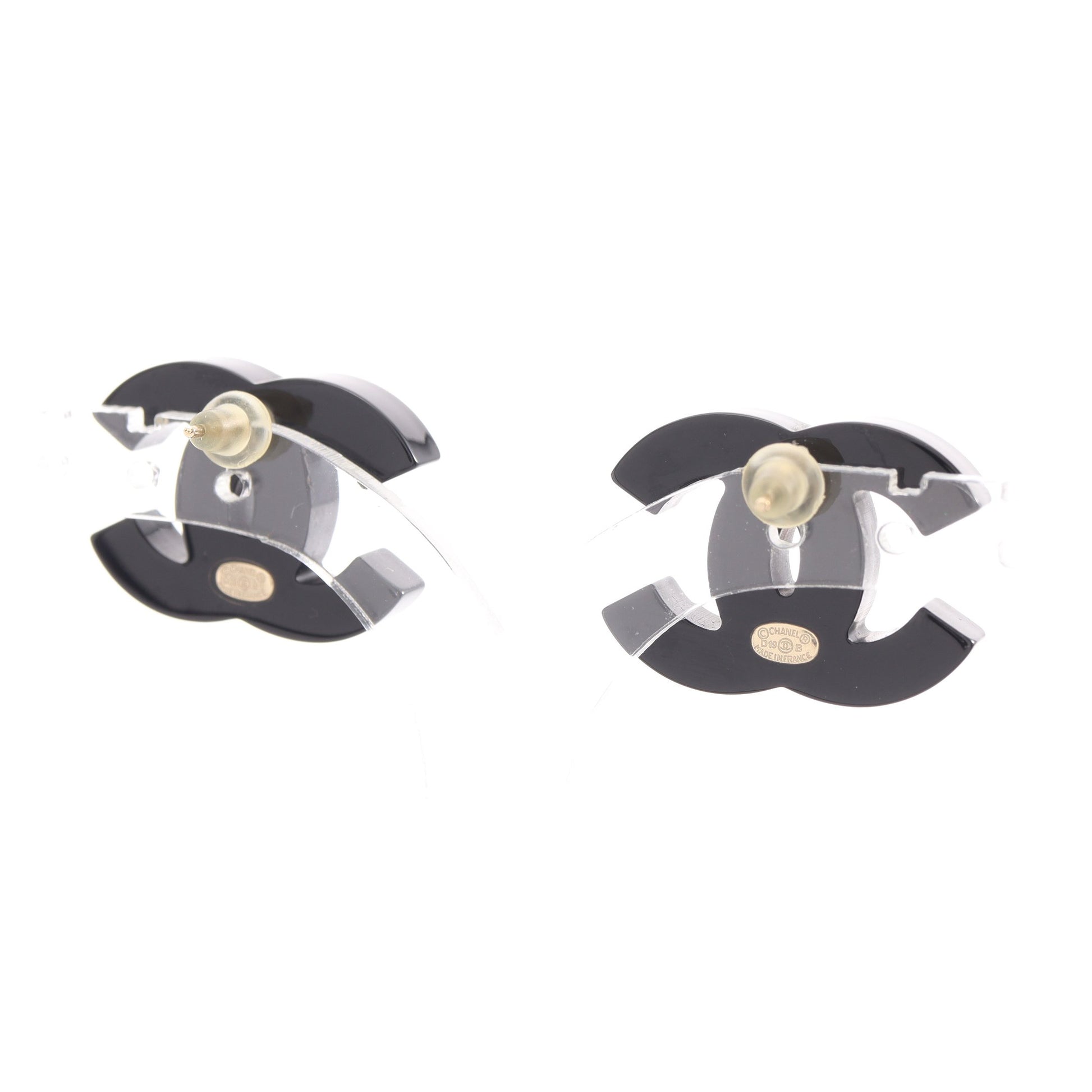 ココマーク ピアス ラインストーン ブラック D19B シャネル アクセサリー CHANEL