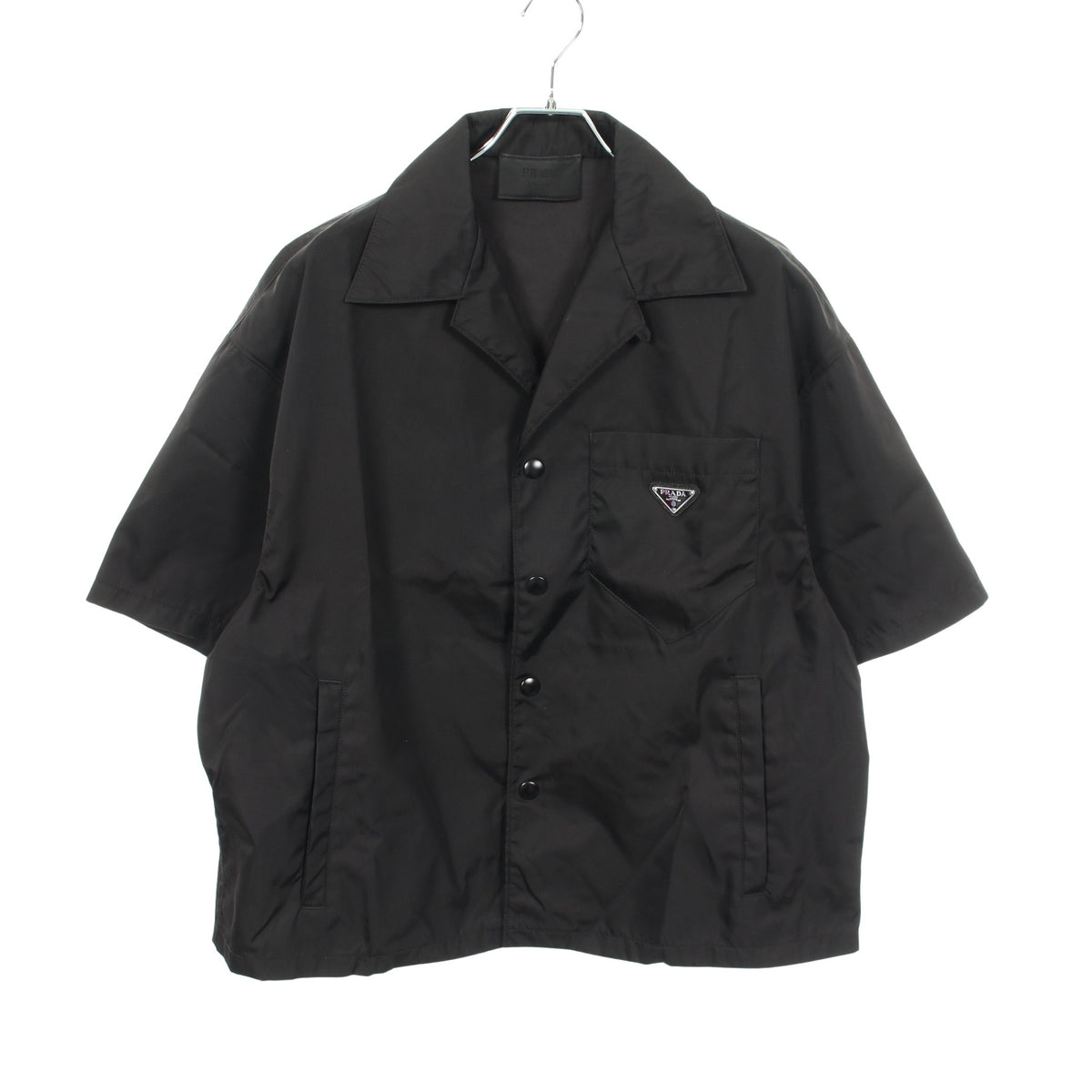 Re-Nylon 半袖 シャツ ナイロン ブラック プラダ トップス PRADA