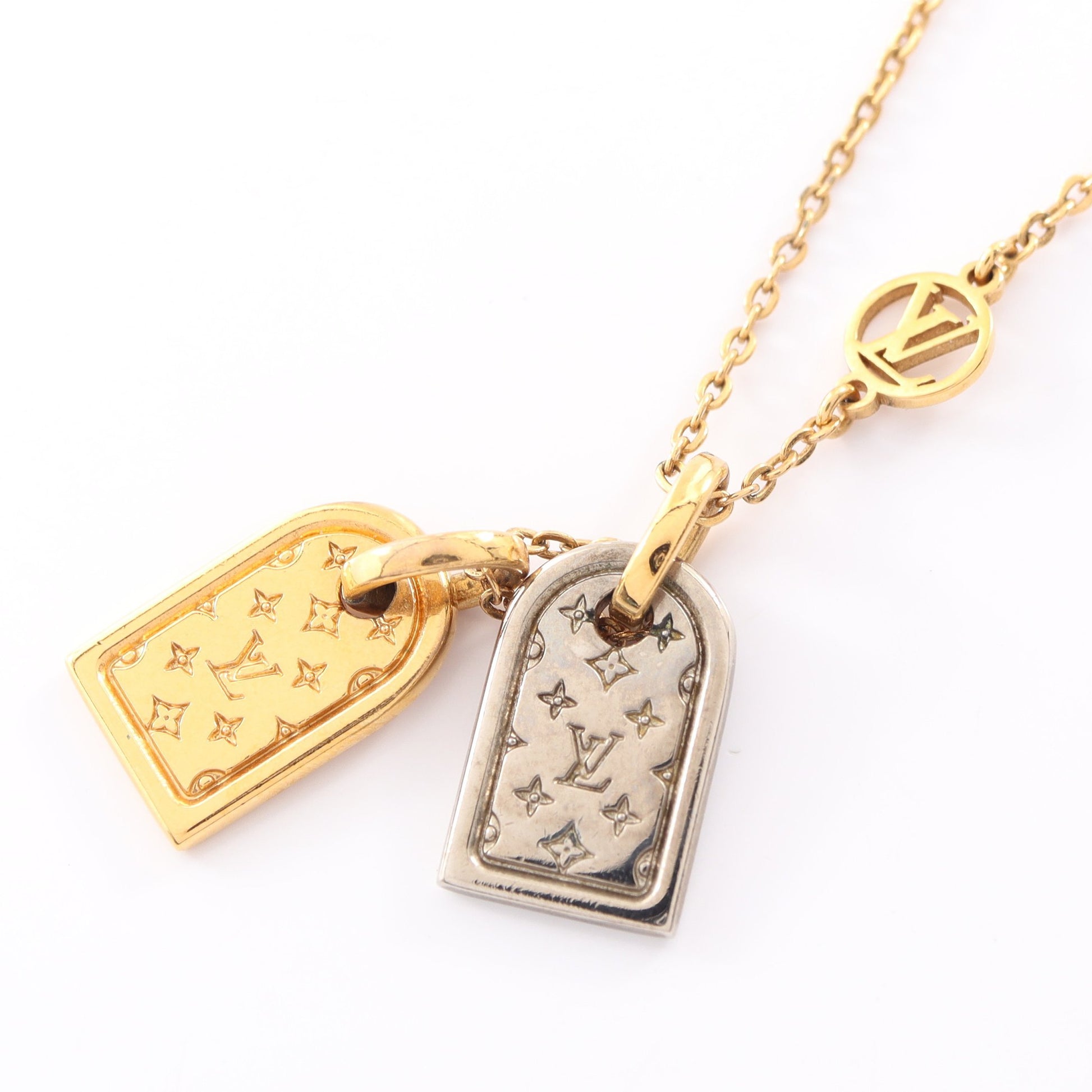 ナノグラム ネックレス GP ゴールド シルバー ルイヴィトン アクセサリー LOUIS VUITTON