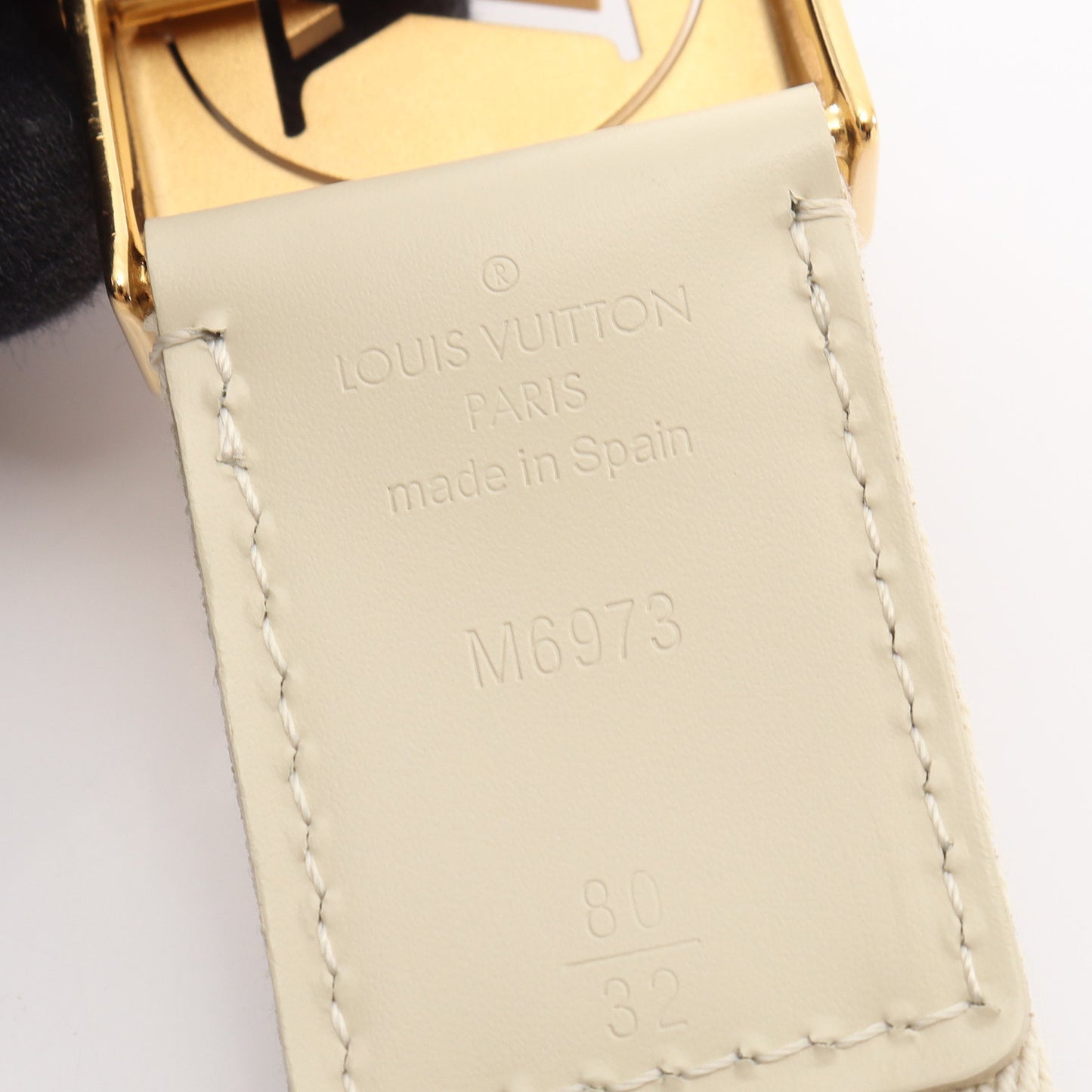 サンチュール フォーチューン モノグラム ベルト GP キャンバス レザー アイボリー ゴールド ルイヴィトン 財布・小物 LOUIS VUITTON