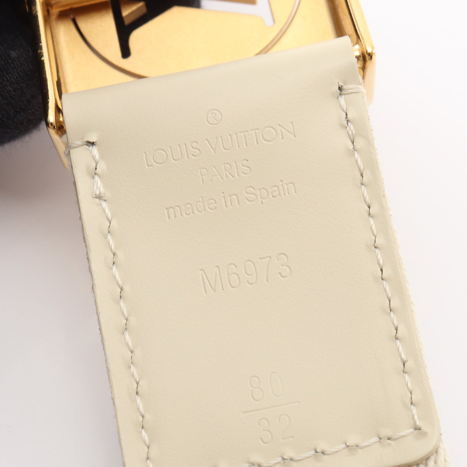 サンチュール フォーチューン モノグラム ベルト GP キャンバス レザー アイボリー ゴールド ルイヴィトン 財布・小物 LOUIS VUITTON