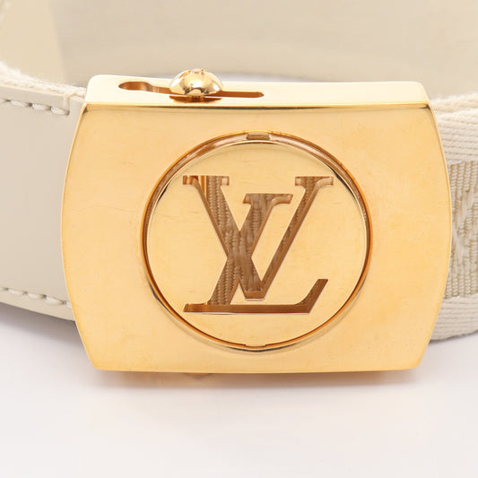 サンチュール フォーチューン モノグラム ベルト GP キャンバス レザー アイボリー ゴールド ルイヴィトン 財布・小物 LOUIS VUITTON